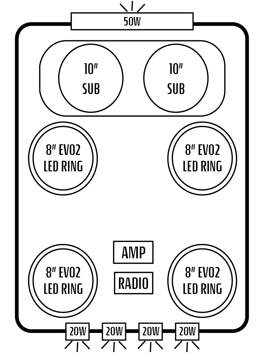 2019+ Polaris Ranger Crew Northstar/Cab XP 1000 / 900 Stereo Tops (4-Door)