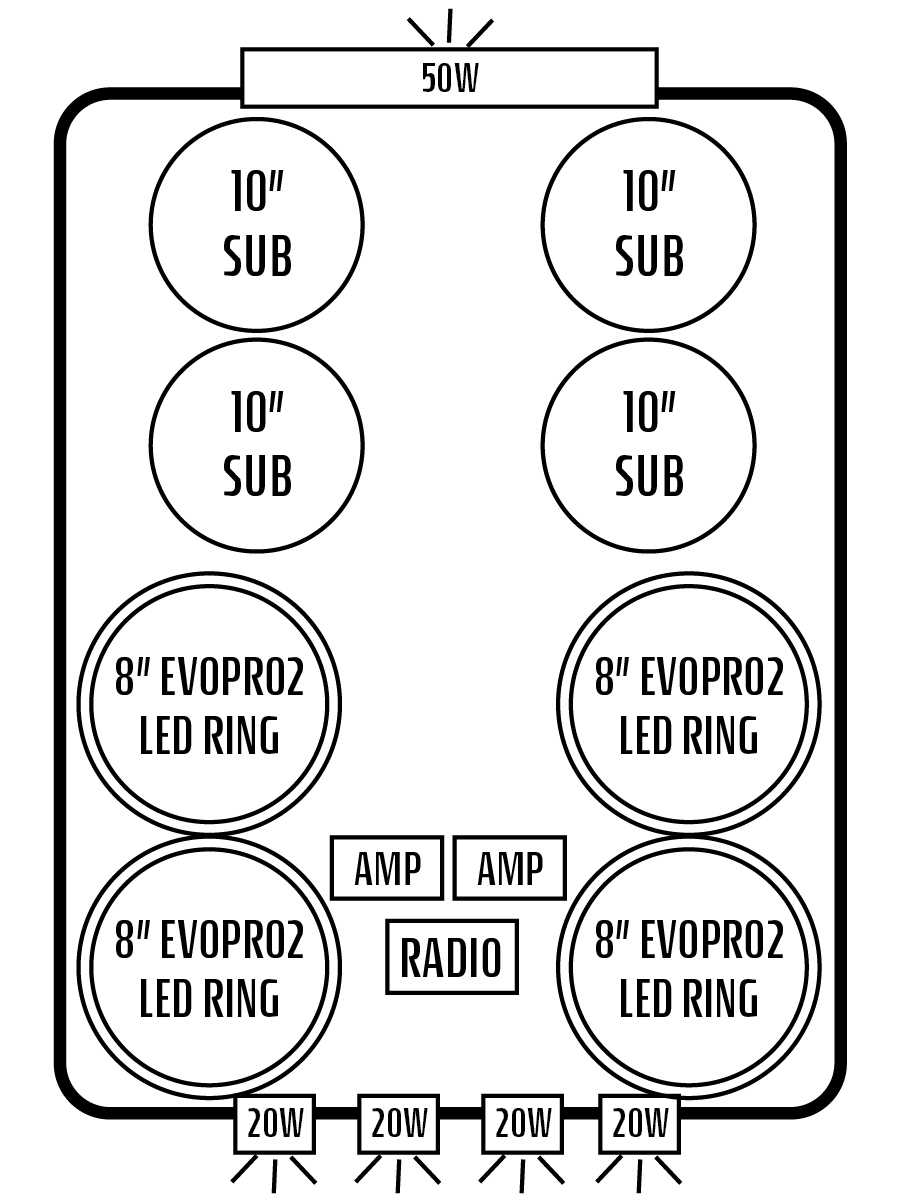 2019+ Polaris Ranger Crew Northstar/Cab XP 1000 / 900 Stereo Tops (4-Door)