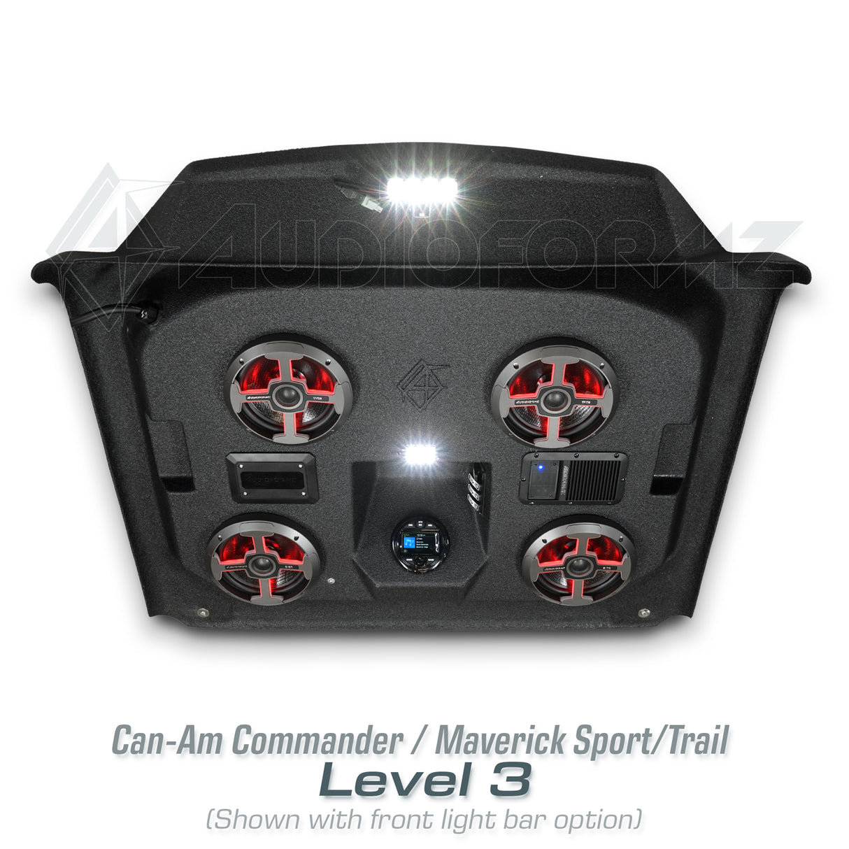 2021+ Can-Am Commander / 2019+ Maverick Sport / 2018+ Maverick Trail Stereo Tops (2-Seat)