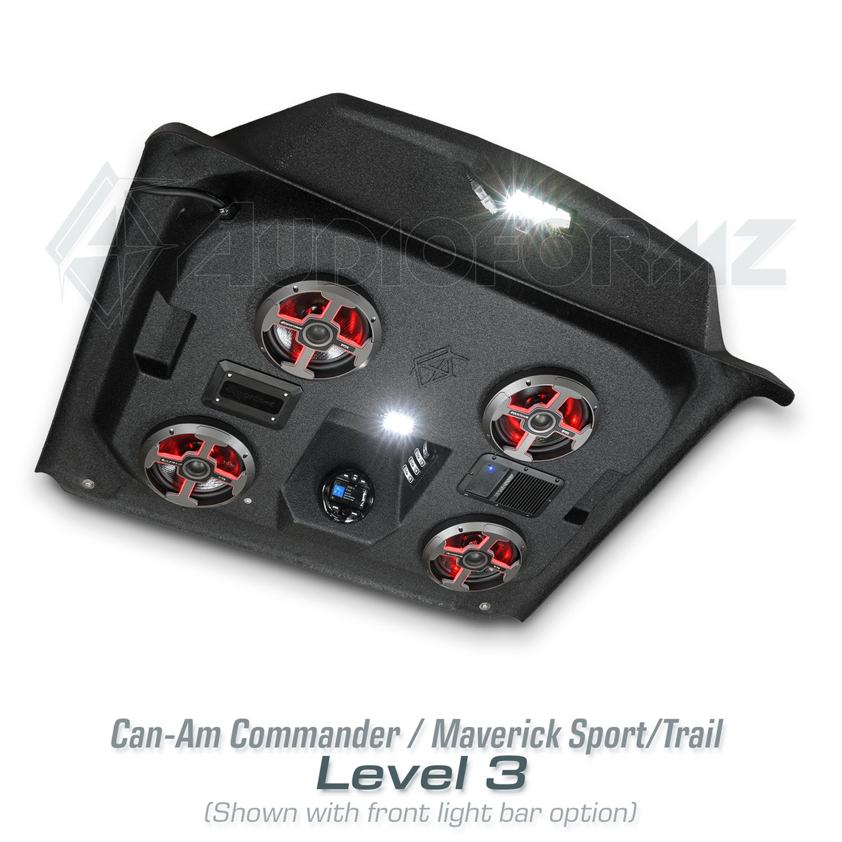 2021+ Can-Am Commander / 2019+ Maverick Sport / 2018+ Maverick Trail Stereo Tops (2-Seat)