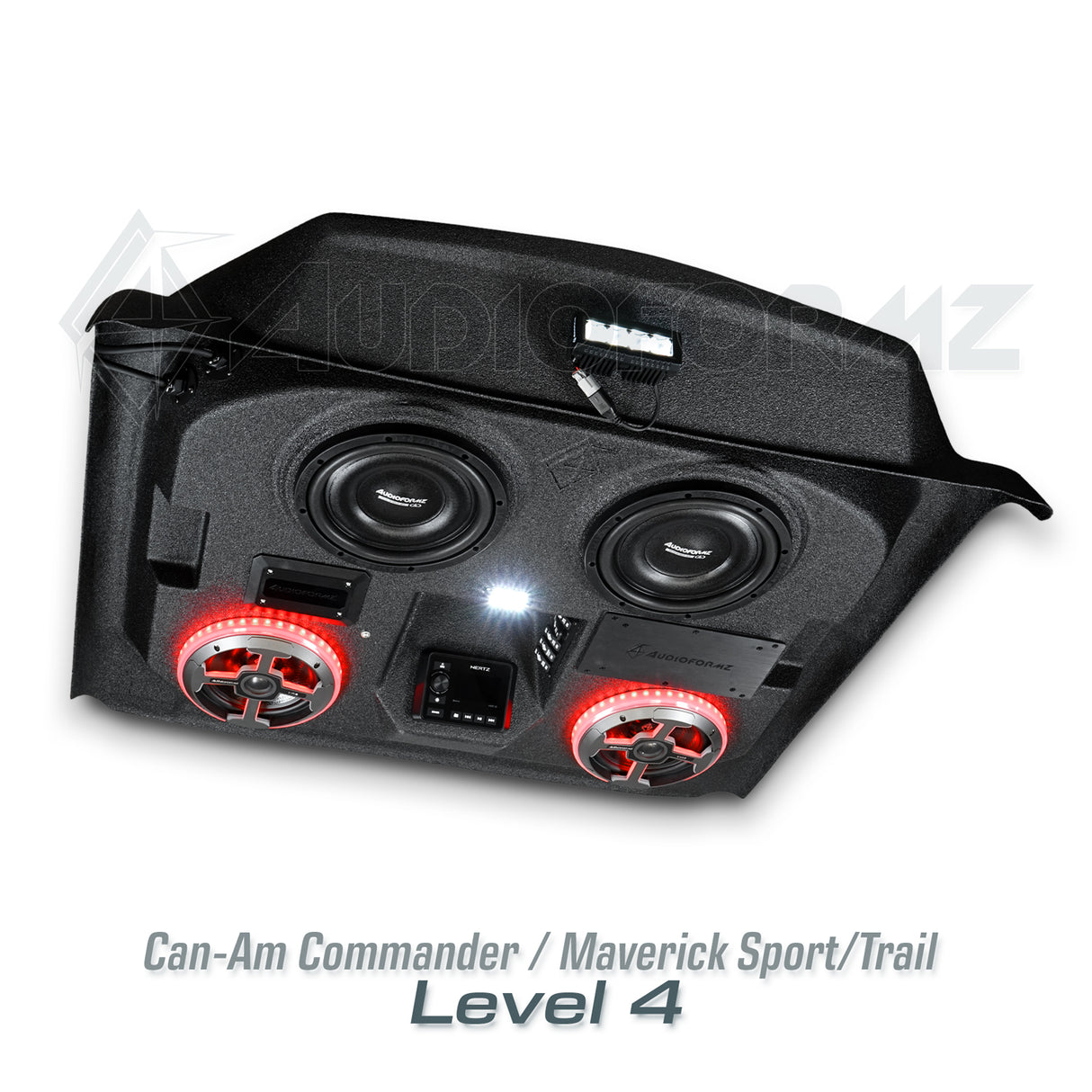 2021+ Can-Am Commander / 2019+ Maverick Sport / 2018+ Maverick Trail Stereo Tops (2-Seat)