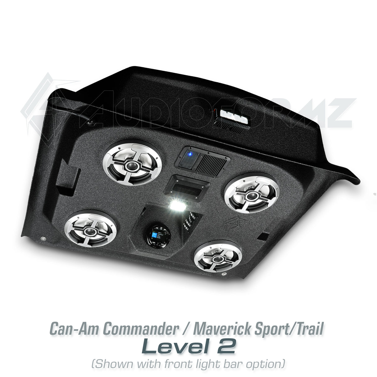 2021+ Can-Am Commander / 2019+ Maverick Sport / 2018+ Maverick Trail Stereo Tops (2-Seat)