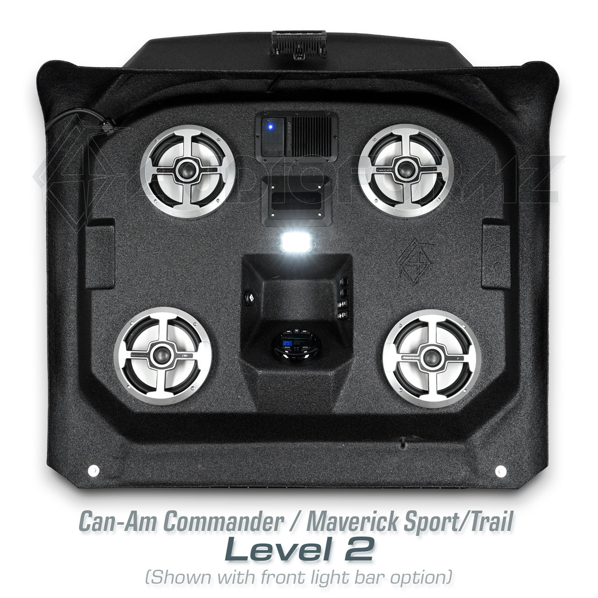 2021+ Can-Am Commander / 2019+ Maverick Sport / 2018+ Maverick Trail Stereo Tops (2-Seat)