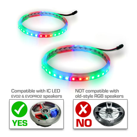 AudioFormz IC LED Light Rings for EVO2 & EVOPRO2 Speakers - Pair