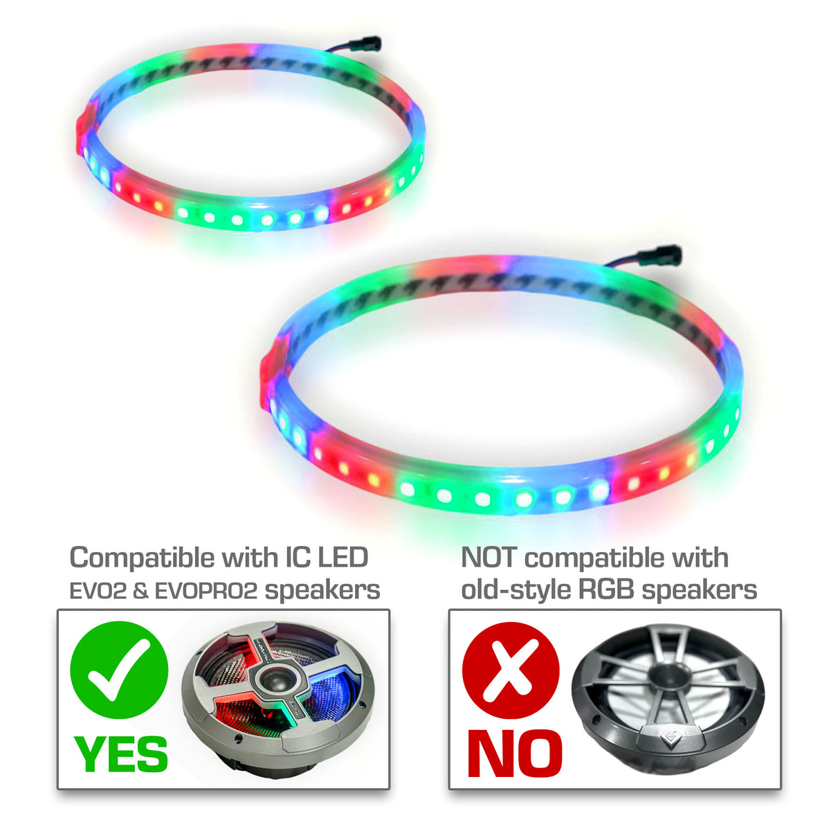 AudioFormz IC LED Light Rings for EVO2 & EVOPRO2 Speakers - Pair