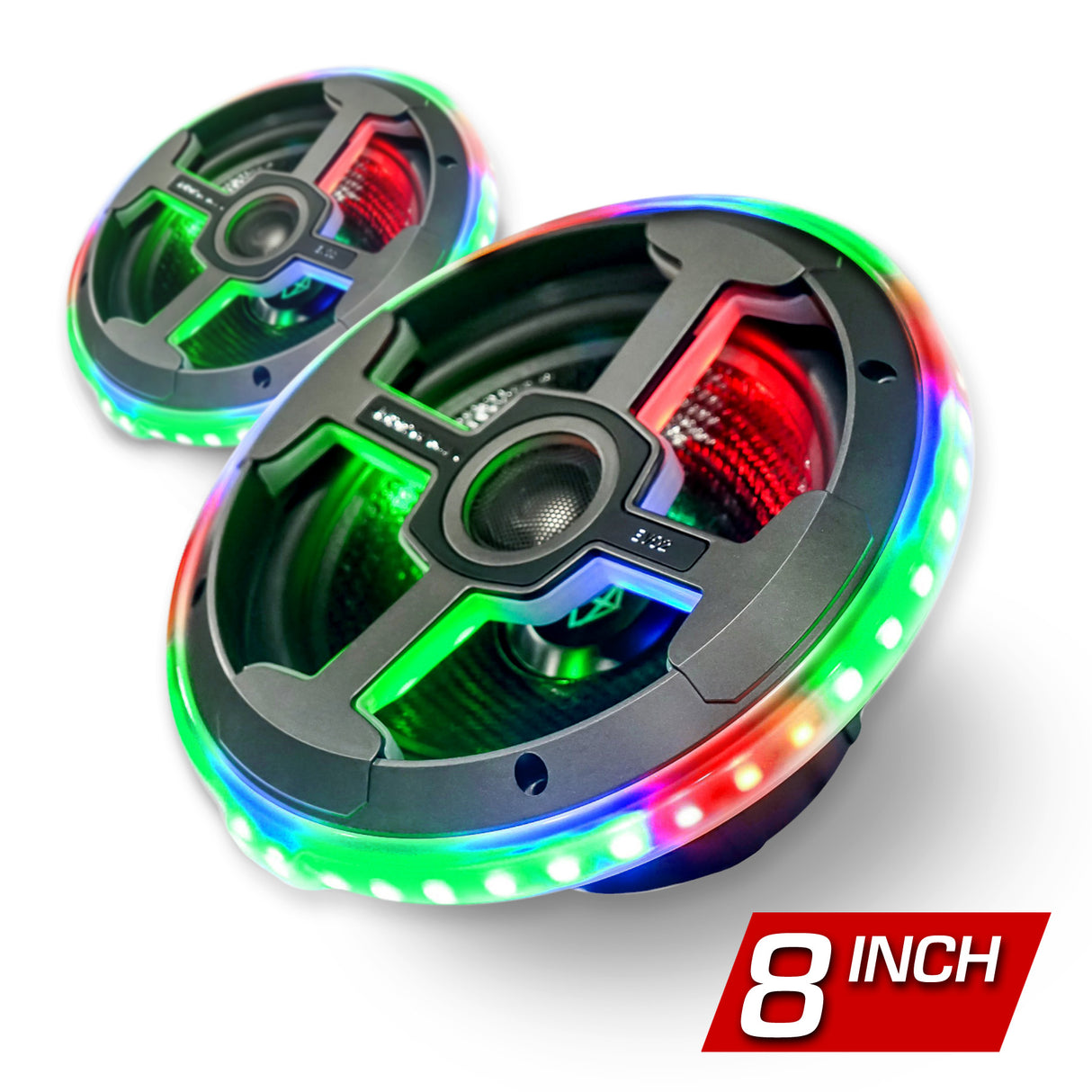 AudioFormz EVO2 8in 2-Way Component Marine IC LED Speakers - Pair