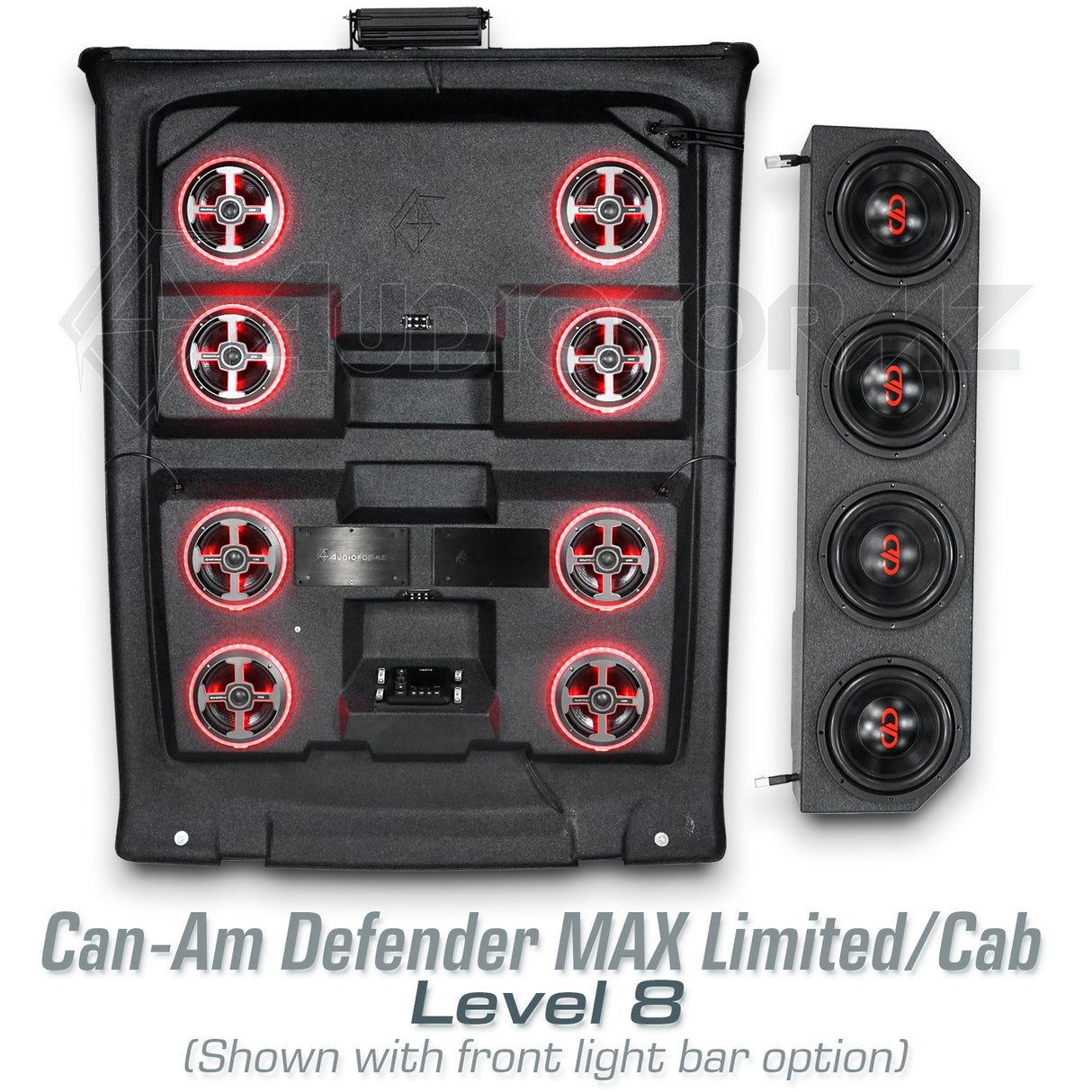 2026+ Can-Am Defender MAX HD11 Limited/Cab Stereo Tops (4-Door)