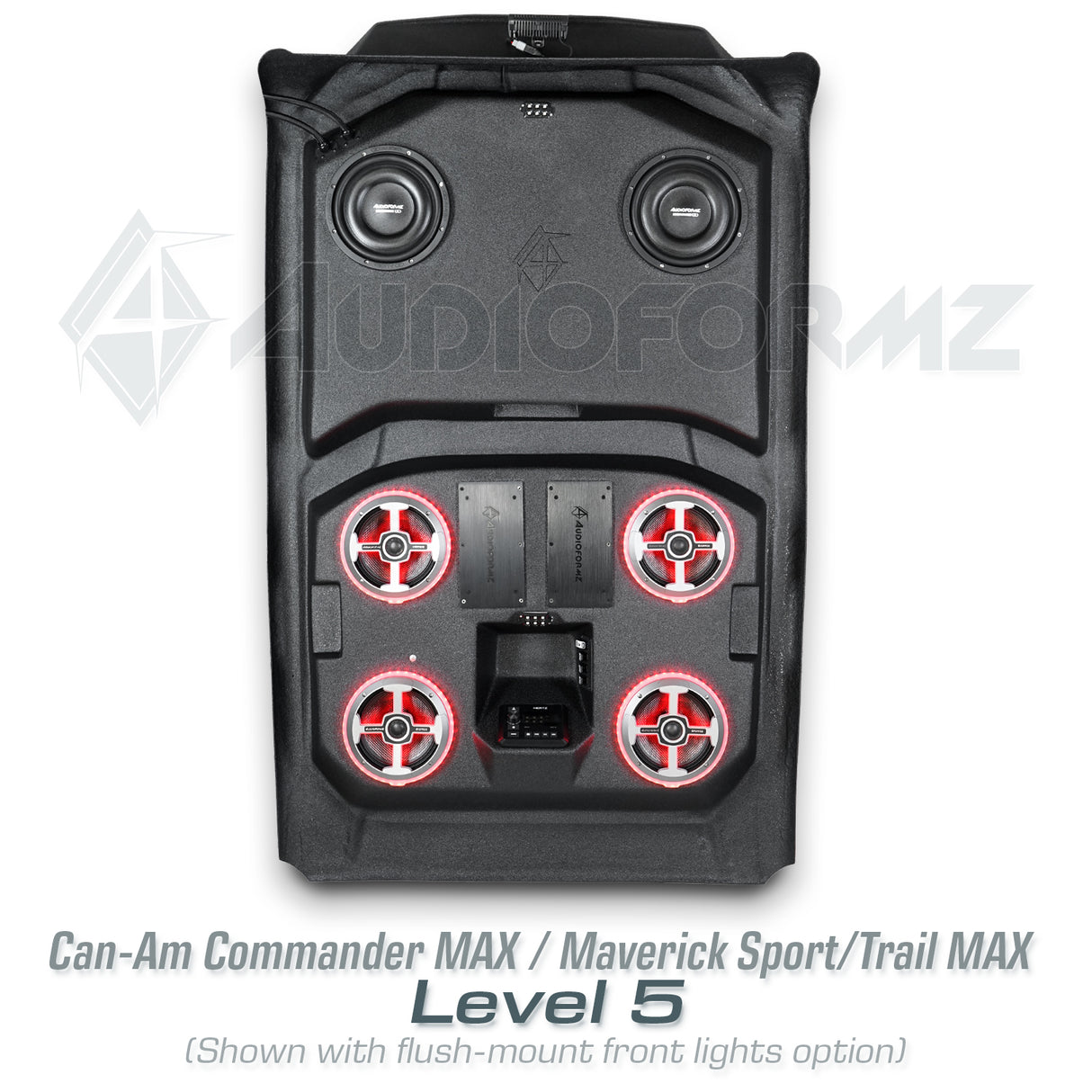 2021+ Can-Am Commander MAX / 2019+ Maverick Sport MAX Stereo Tops (4-Seat)