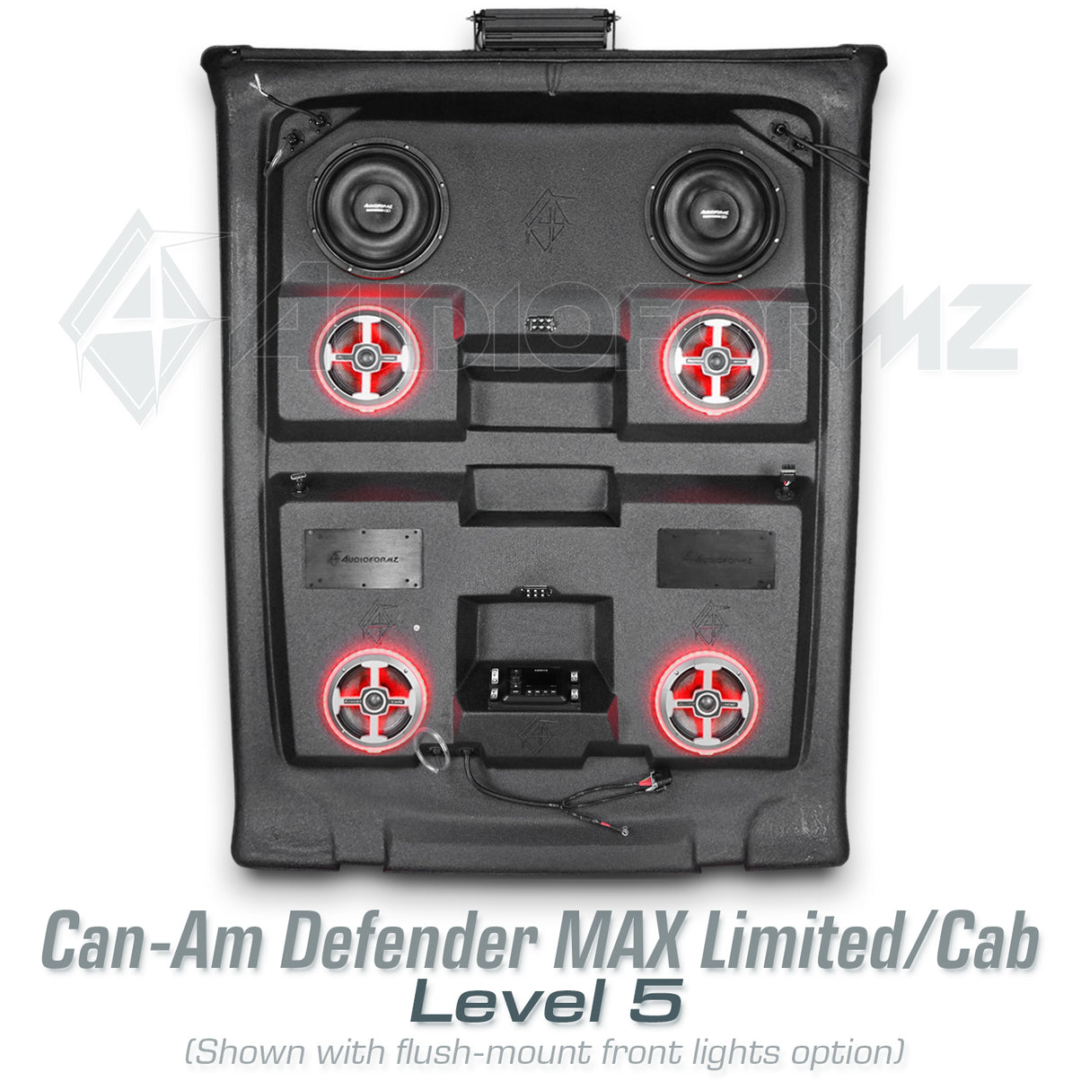 2026+ Can-Am Defender MAX HD11 Limited/Cab Stereo Tops (4-Door)