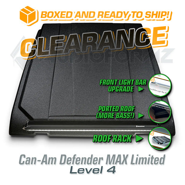 2016-2025 Can-Am Defender MAX Limited/Cab LEVEL 4 Stereo Top (4-Door) + Roof Rack
