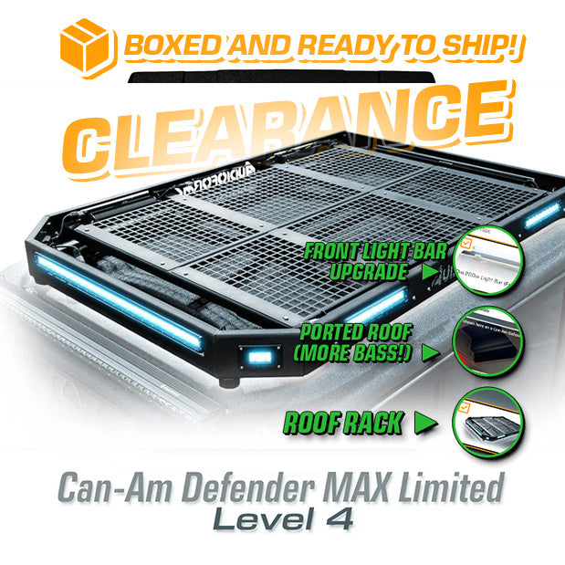 2016-2025 Can-Am Defender MAX Limited/Cab LEVEL 4 Stereo Top (4-Door) + Roof Rack