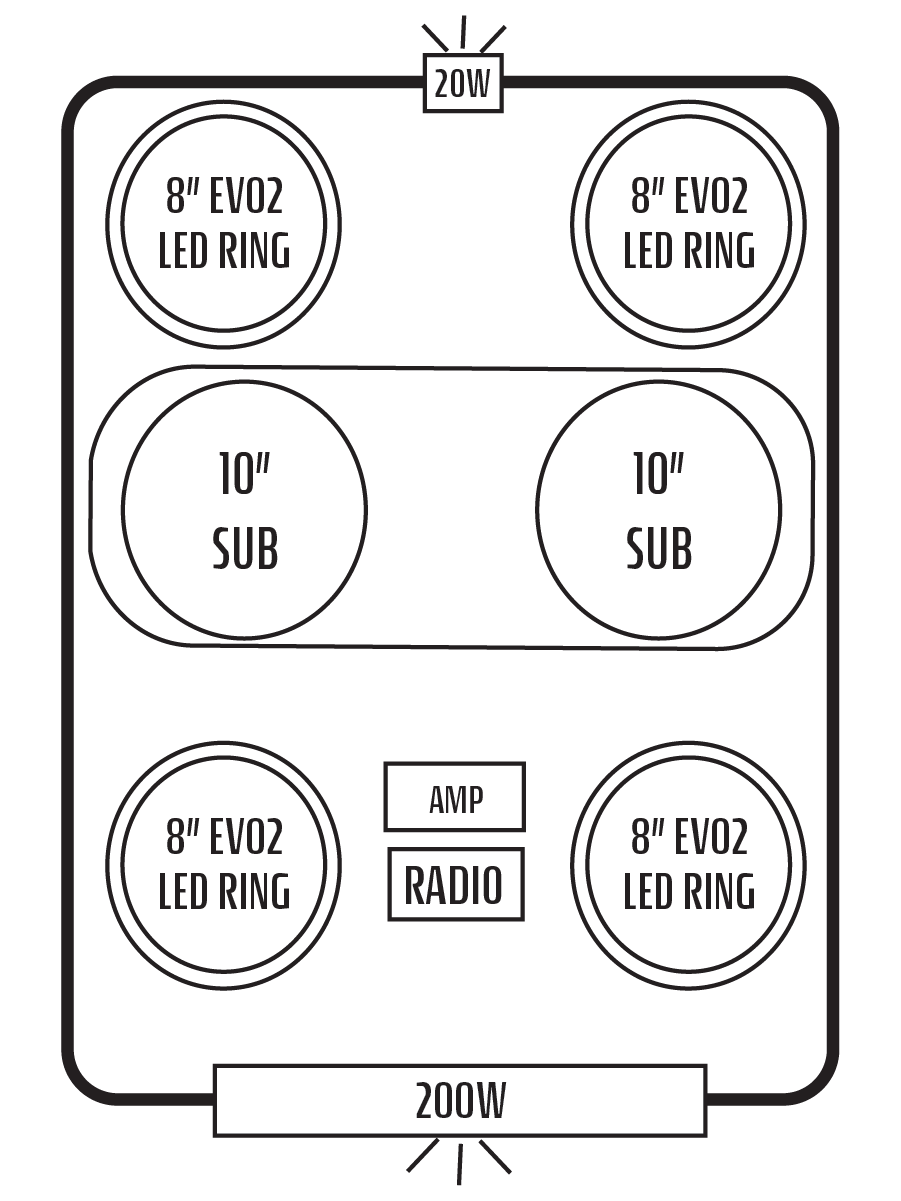 2020+ Kawasaki Teryx KRX 1000 Stereo Tops (2-Seat)