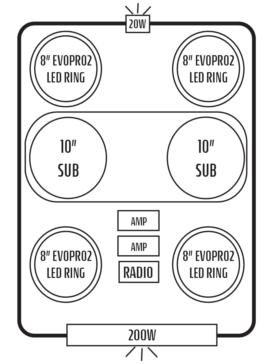 2020+ Kawasaki Teryx KRX 1000 Stereo Tops (2-Seat)