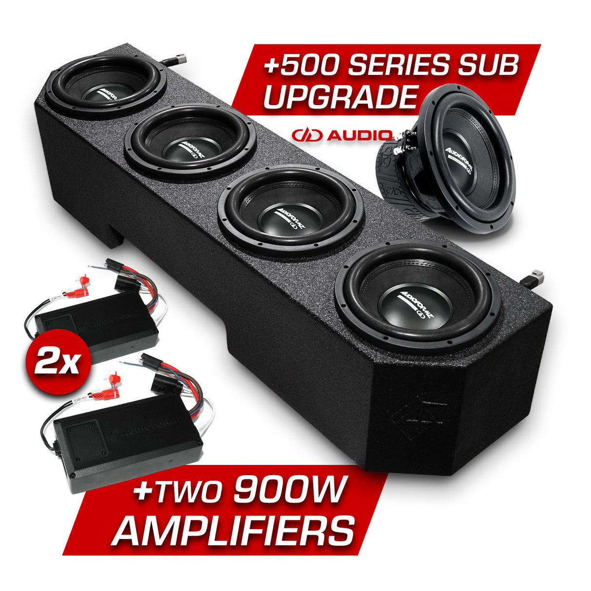 Can-Am Defender 4 10" Under-Seat Subwoofer Box (HD7-HD10)