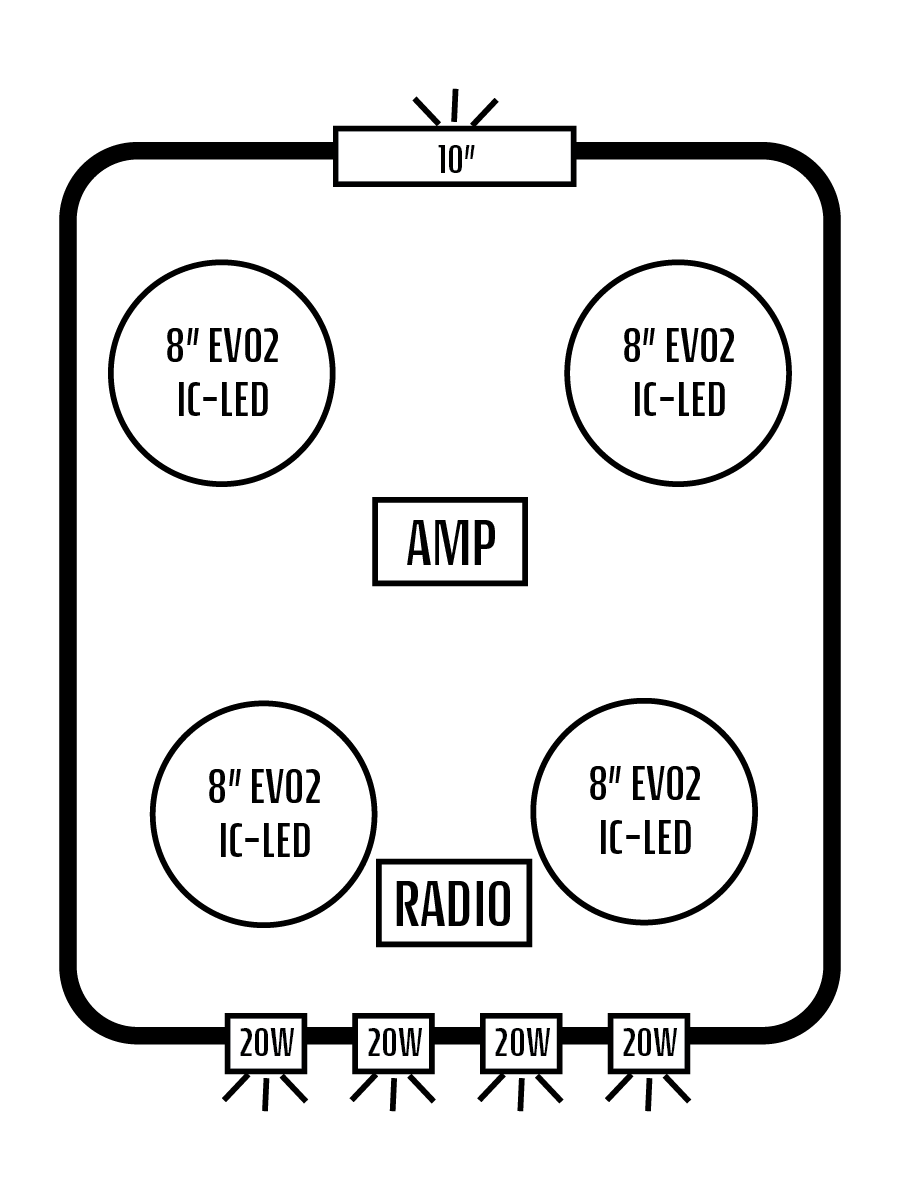 2019+ Polaris Ranger Northstar/Cab XP 1000 / 900 Stereo Tops (2-Door)