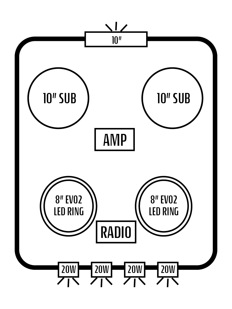 2019+ Polaris Ranger Northstar/Cab XP 1000 / 900 Stereo Tops (2-Door)