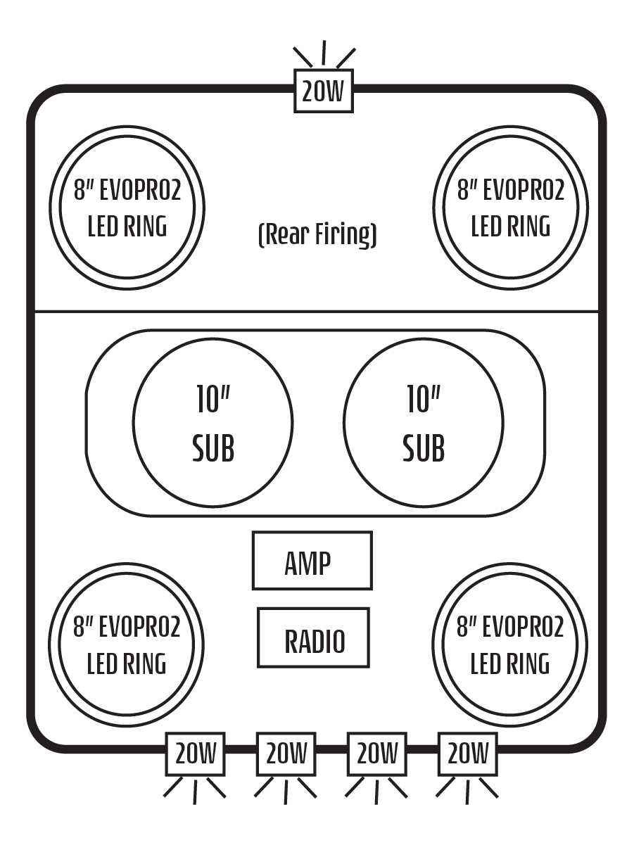 2014-23 Polaris RZR XP 1000 / 2015-20 RZR 900 Stereo Tops (2-Seat)