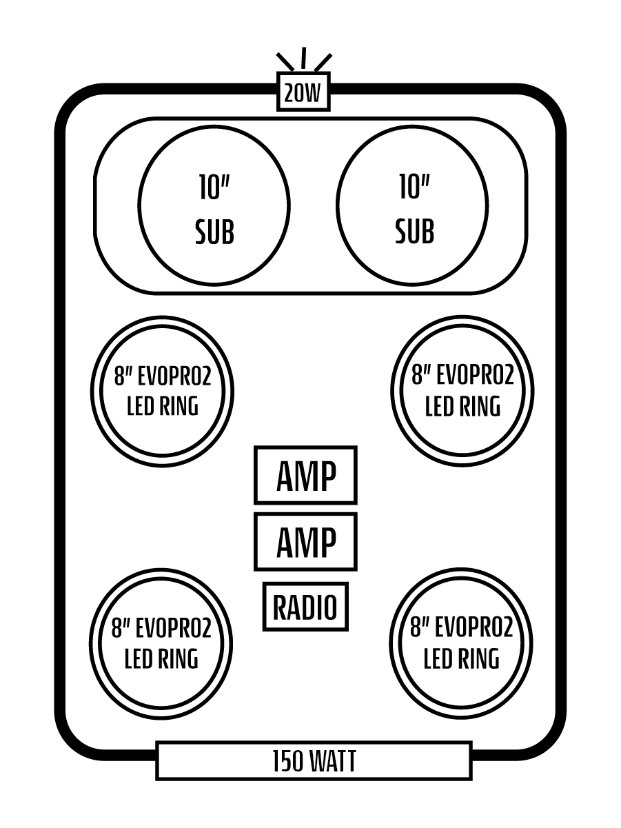 2022+ Polaris RZR Pro R 4 Stereo Tops (4-Seat)