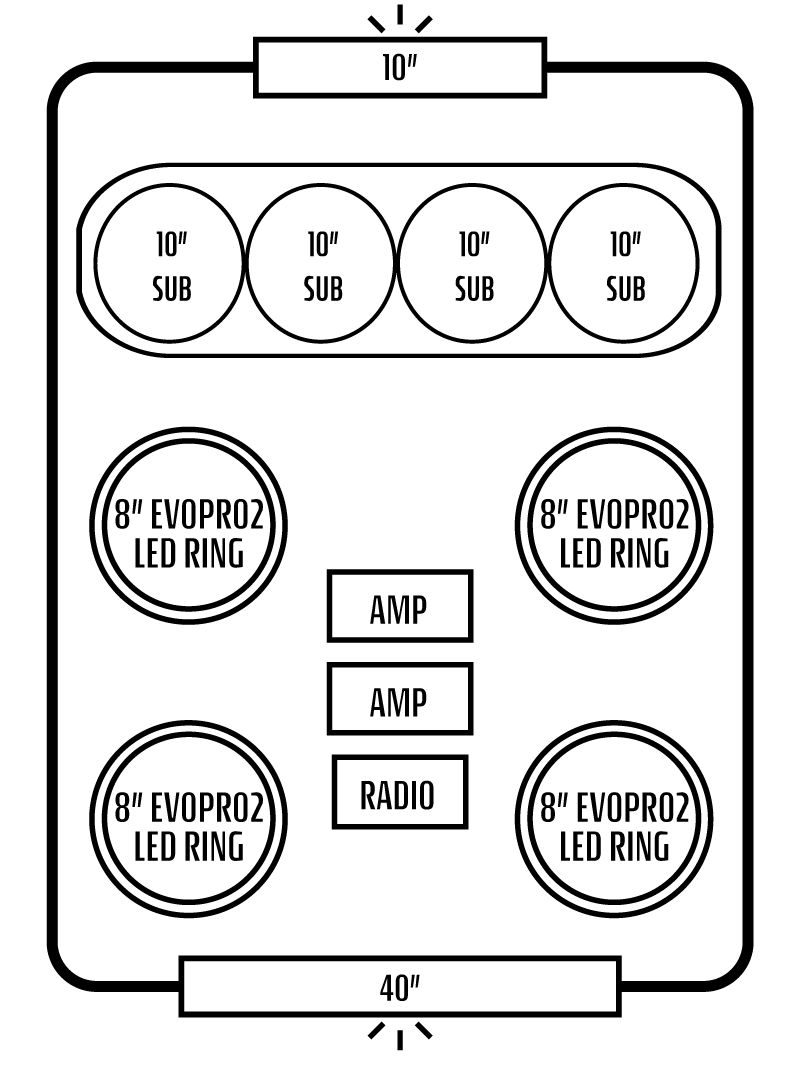 2025+ CFMoto UForce U10 XL Pro Highland Stereo Tops (4-Door)