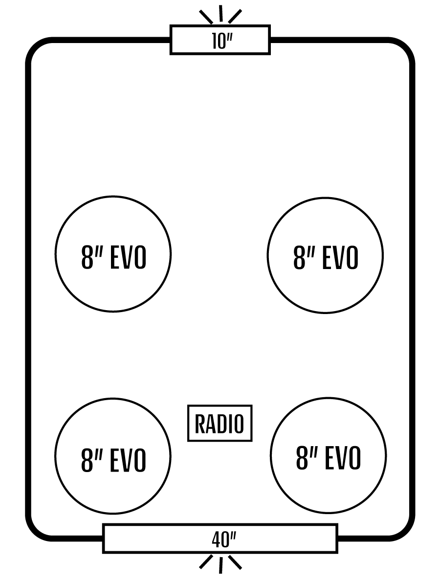 2022+ CFMoto UForce 1000 XL Stereo Tops (4-Door)