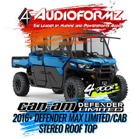 2016-2025 Can-Am Defender MAX Limited/Cab Stereo Tops (4-Door)