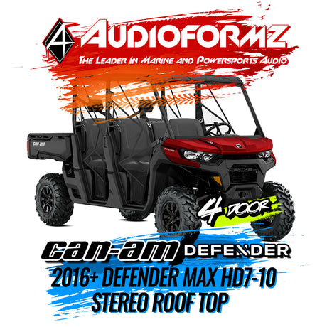 2016+ Can-Am Defender MAX Stereo Tops (4-Door)