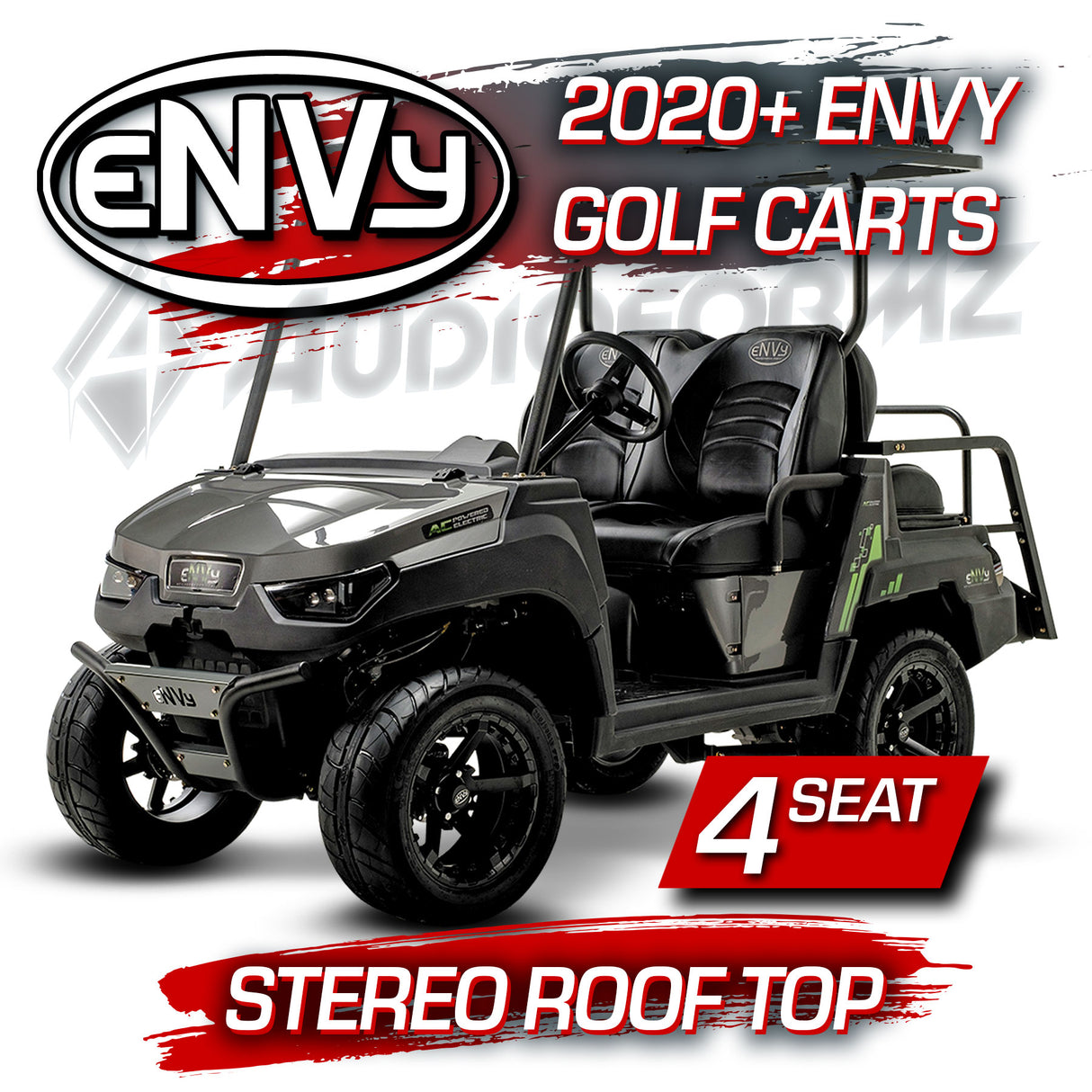 2020+ eNVy Golf Cart Stereo Tops (4-Seat)