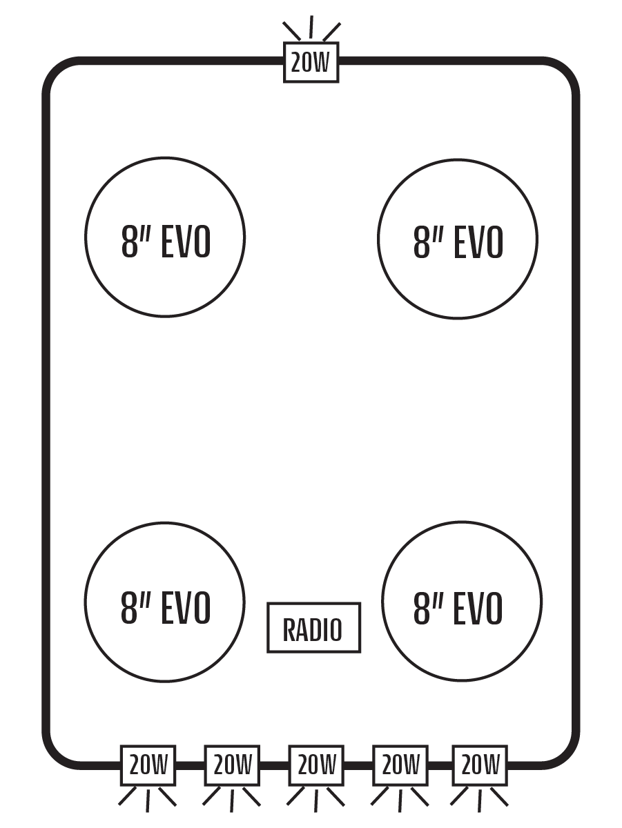 2014-20 Can-Am Commander MAX / 2014-18 Maverick MAX Stereo Tops (4-Seat)