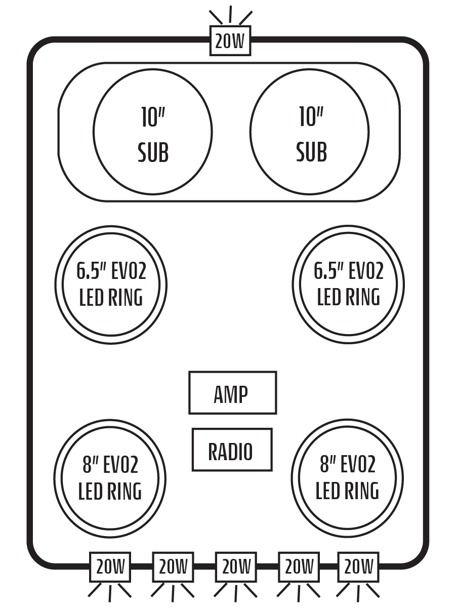 2014-20 Can-Am Commander MAX / 2014-18 Maverick MAX Stereo Tops (4-Seat)