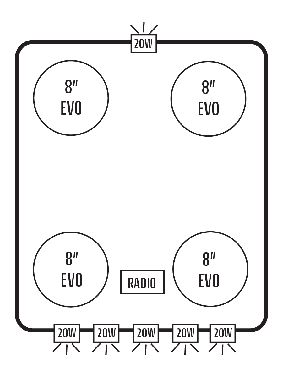 2014-20 Can-Am Commander / 2014-18 Maverick Stereo Tops (2-Seat)