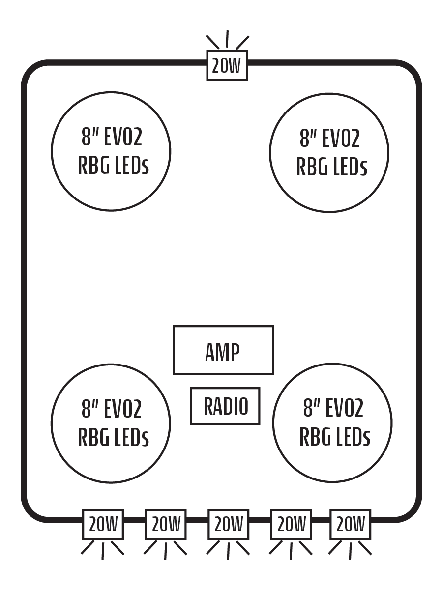 2014-20 Can-Am Commander / 2014-18 Maverick Stereo Tops (2-Seat)