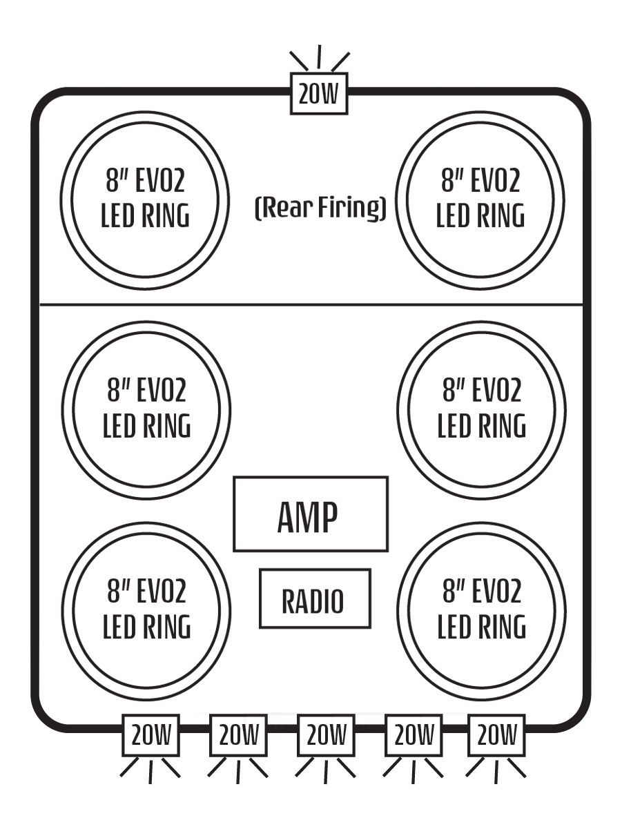 2014-20 Can-Am Commander / 2014-18 Maverick Stereo Tops (2-Seat)