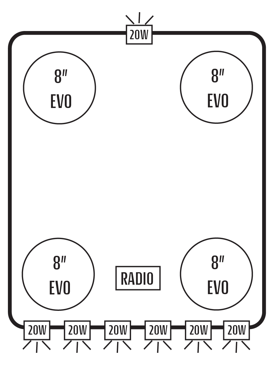 2015+ Kawasaki Mule Pro-FXT Stereo Tops (4-Door)