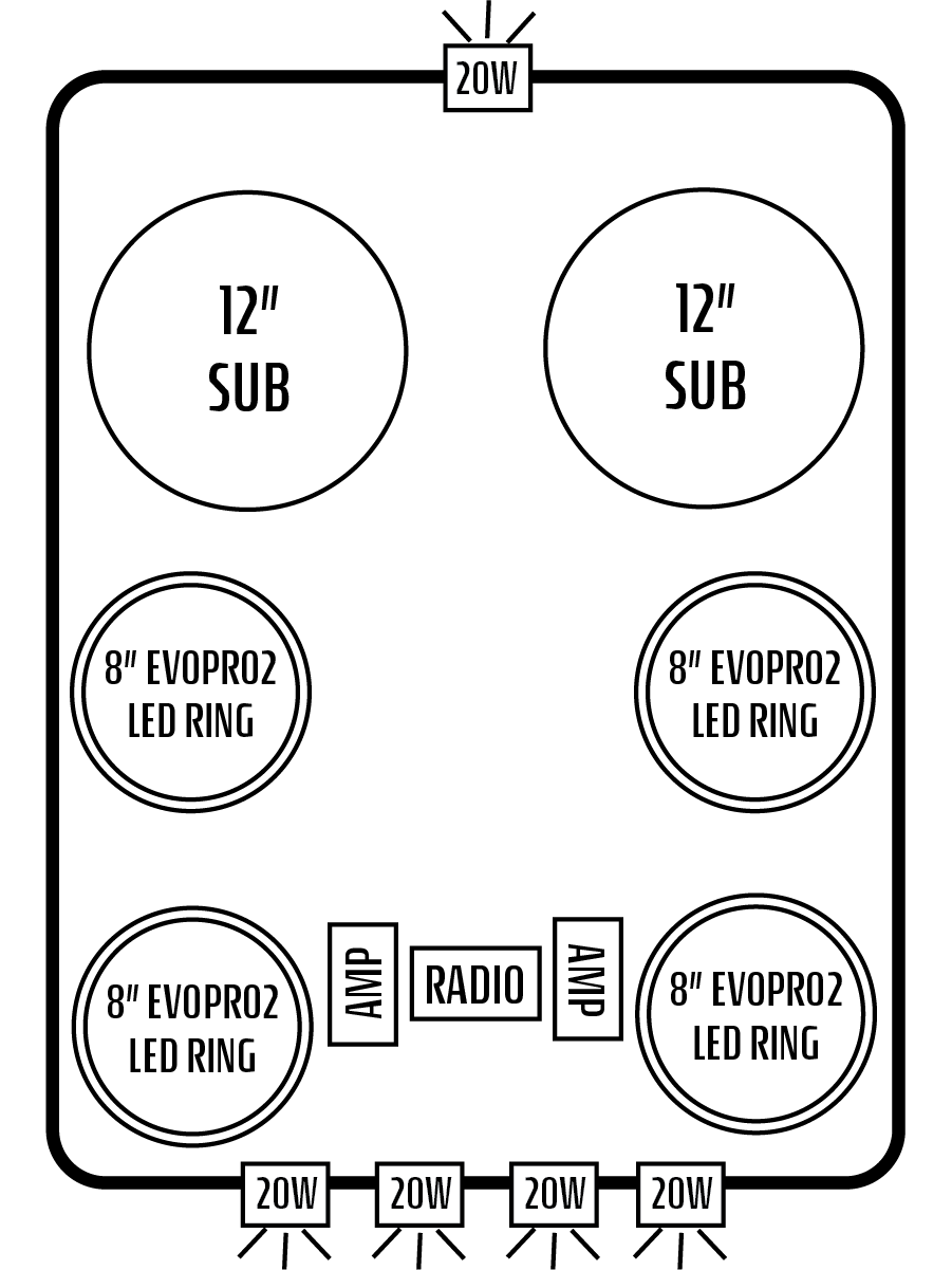 2016+ Honda Pioneer 1000-6 Stereo Tops (4-Door)