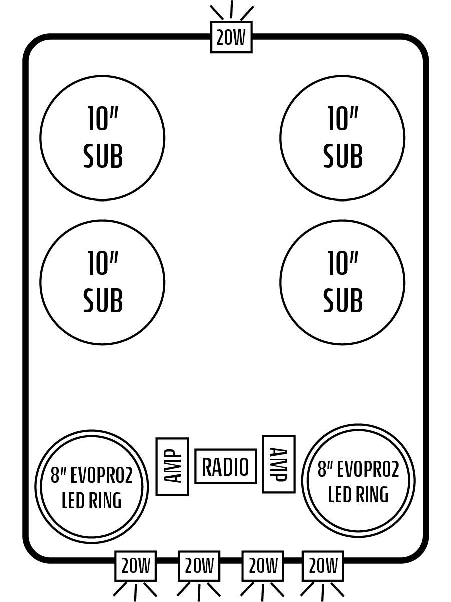 2016+ Honda Pioneer 1000-6 Stereo Tops (4-Door)