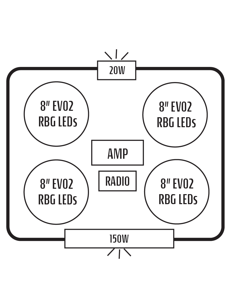 2019+ Honda Talon 1000R / 1000X Stereo Tops (2-Seat)