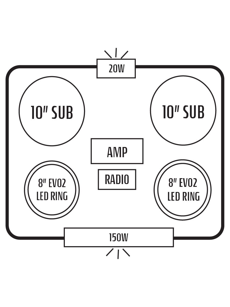 2019+ Honda Talon 1000R / 1000X Stereo Tops (2-Seat)