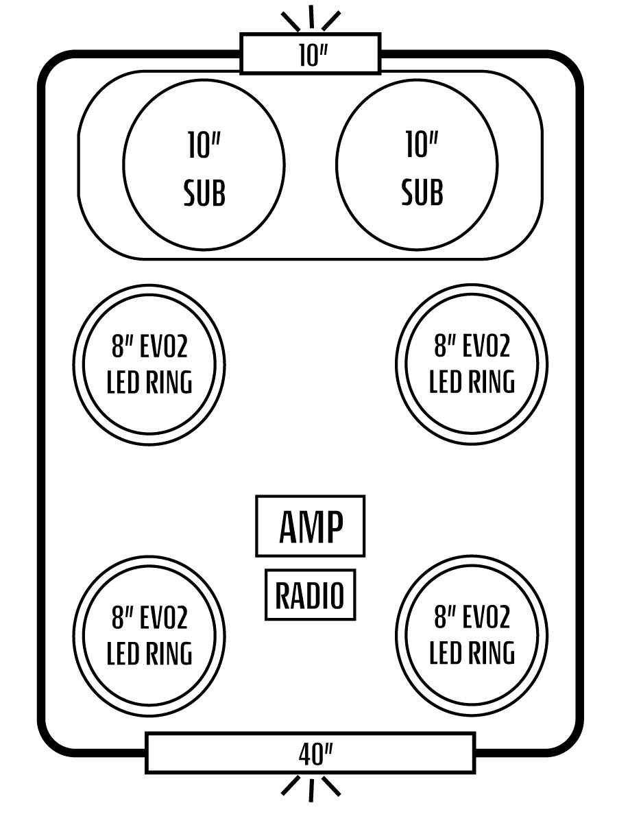 2022+ CFMoto UForce 1000 XL Stereo Tops (4-Door)