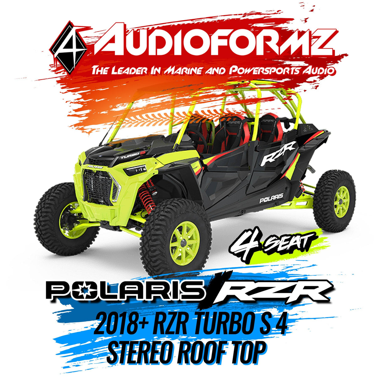 2018+ Polaris RZR Turbo S 4 Stereo Tops (4-Seat)