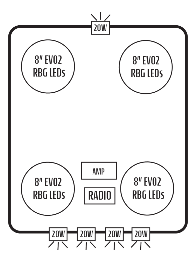 2012+ Kawasaki Teryx 2 Stereo Tops (2-Seat)