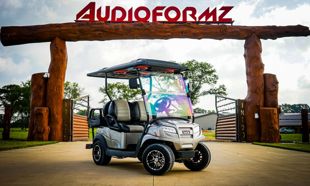 Stereo Top Lighting and Audio Needs for Golf Cart Cruising