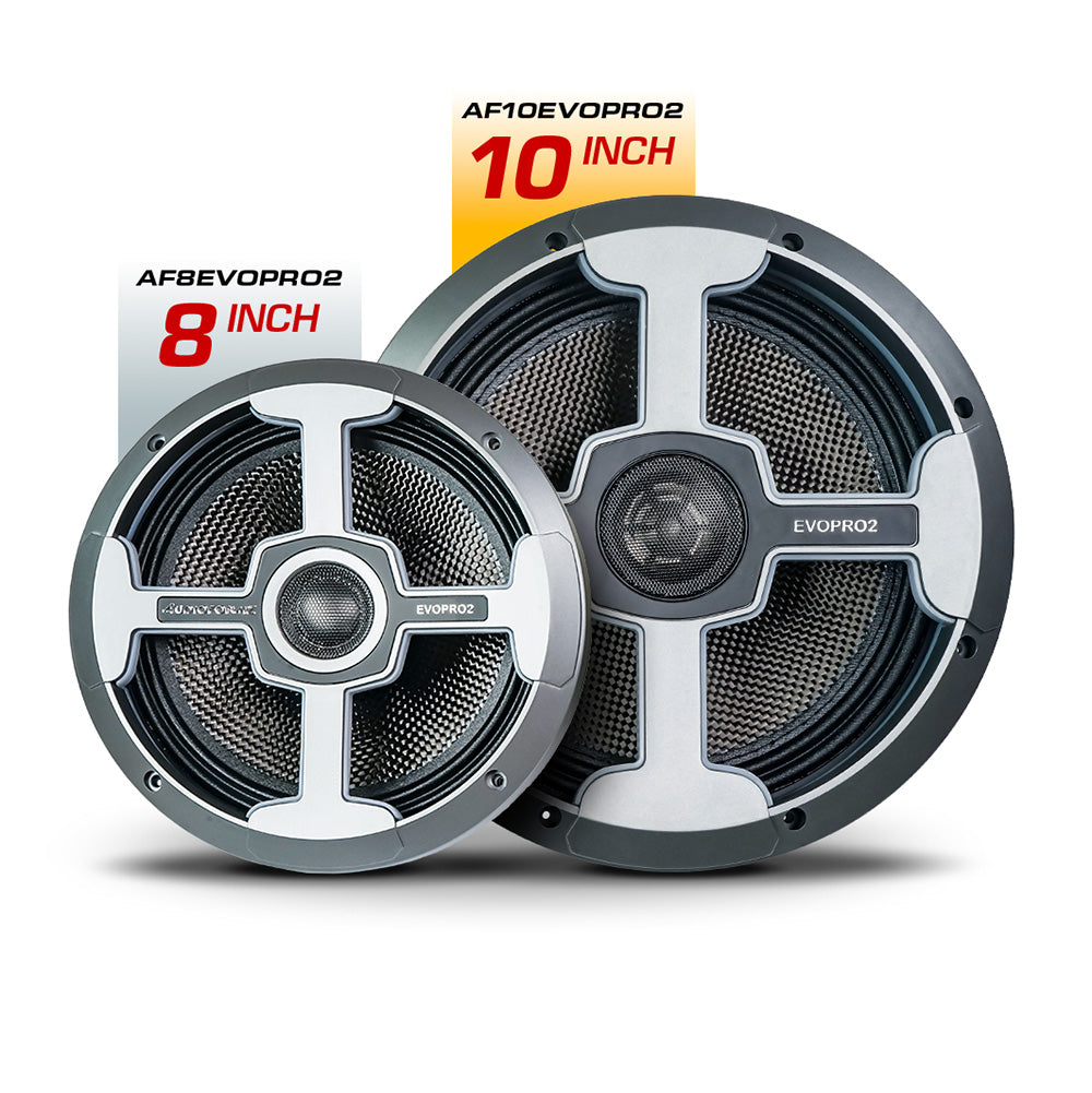 AudioFormz EVOPRO2 10in 3-Way Component Marine IC LED Loud Speakers -