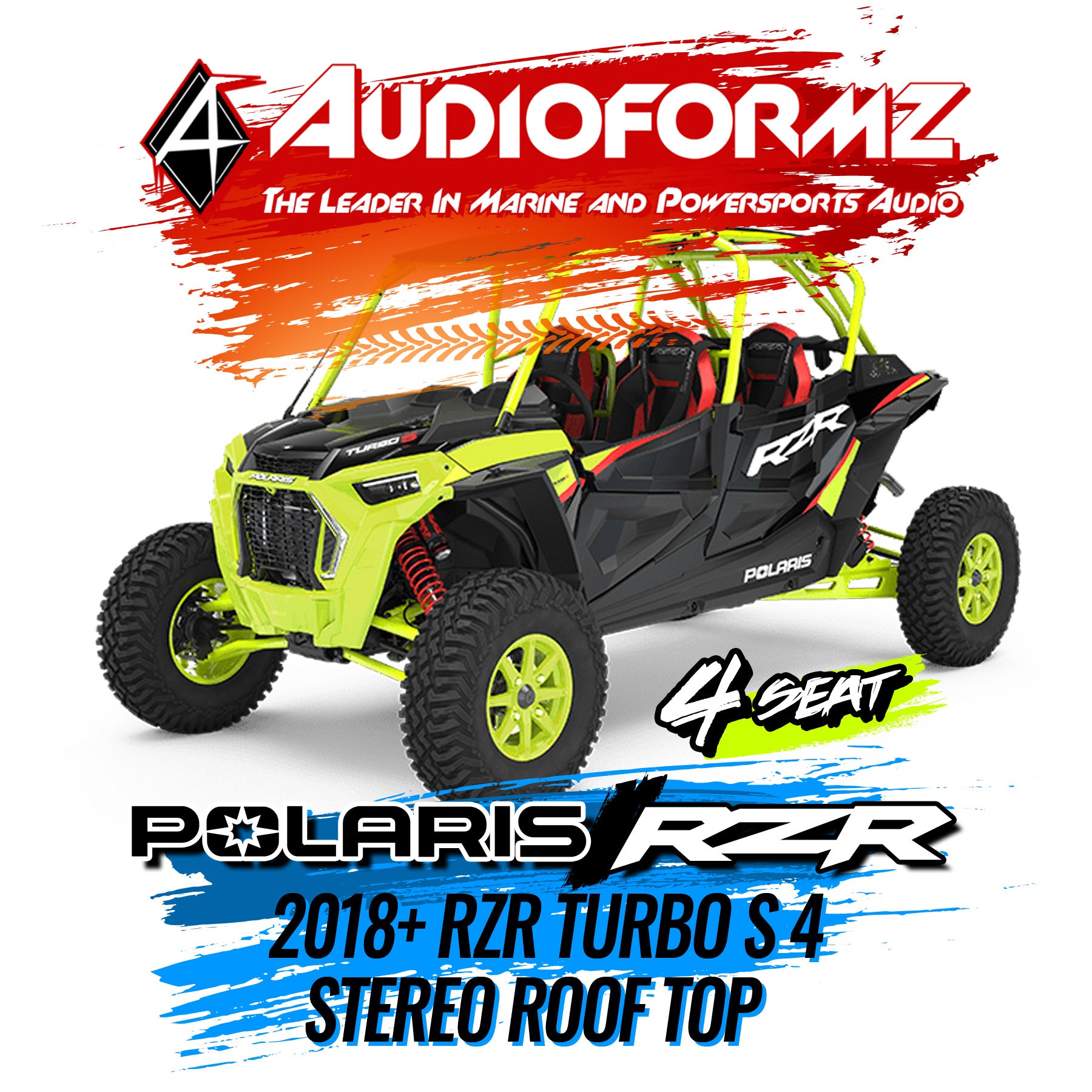 2018+ Polaris RZR Turbo S 4 Stereo Tops (4-Seat) – AudioFormz