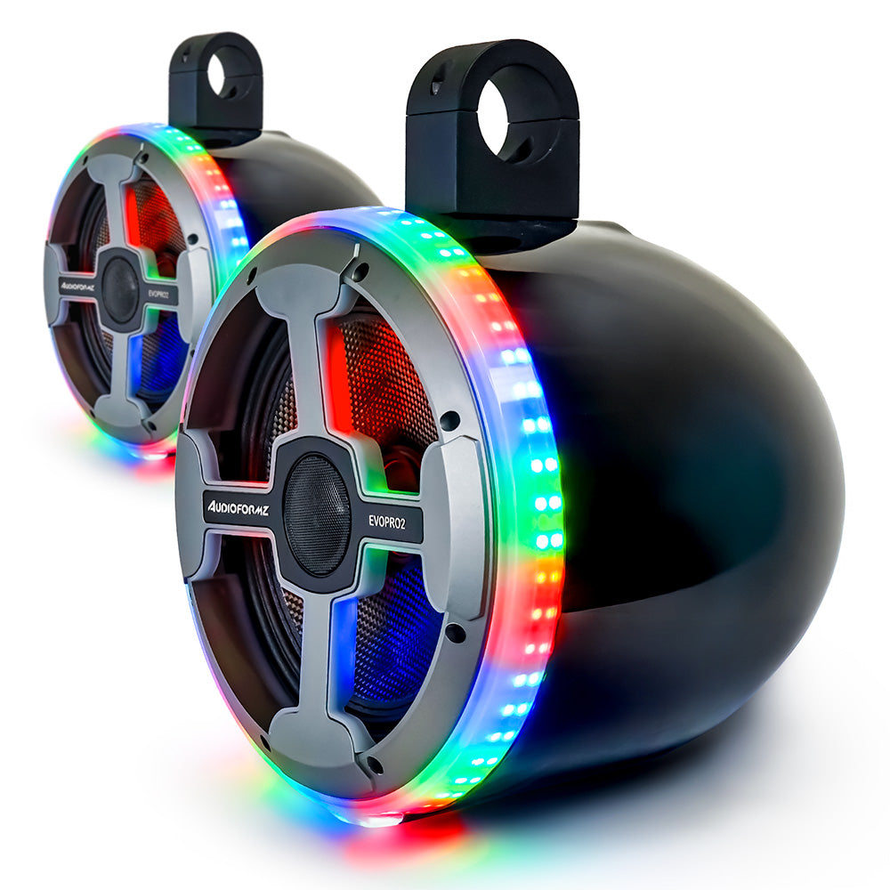 AudioFormz EVOPRO2 10in 3-Way Component Marine IC LED Loud Tower Speak