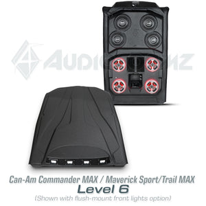 2021+ Can-Am Commander MAX / Maverick Sport/Trail MAX Stereo Tops (4-Seat)