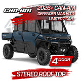2026+ Can-Am Defender MAX HD11 Limited/Cab Stereo Tops (4-Door)