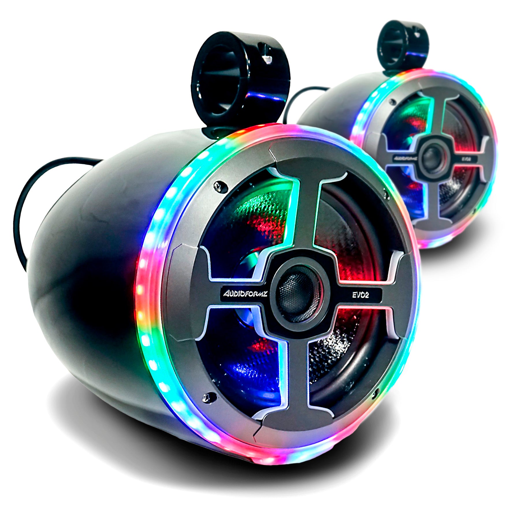 LOGOSOUND_BASIC 1【大祓・五行響】 & 2【宇海】、【多氣音】 AudioFormz EVO2 8in 2-Way Component Marine IC LED Tower Speakers - Pai