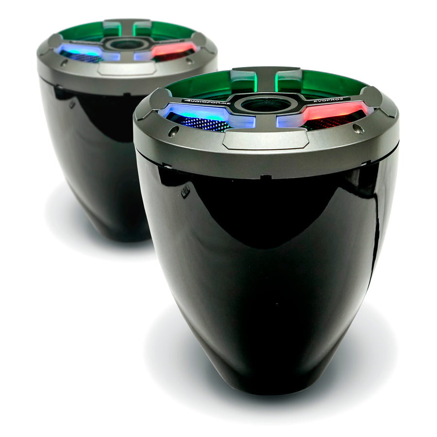 Audio Formz Remote Control AudioFormz EVOPRO2 8in 3-Way Component Marine IC LED Loud Tower Speake
