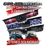 2016+ Can-Am Defender & Defender MAX Stereo Soundbar