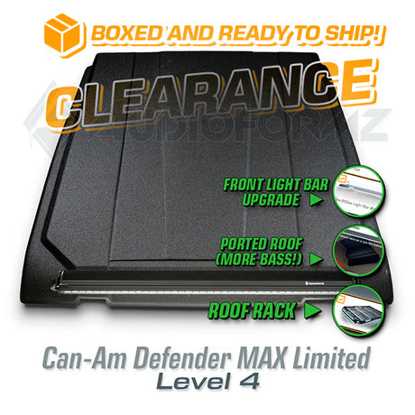 2016-2025 Can-Am Defender MAX Limited/Cab LEVEL 4 Stereo Top (4-Door) + Roof Rack